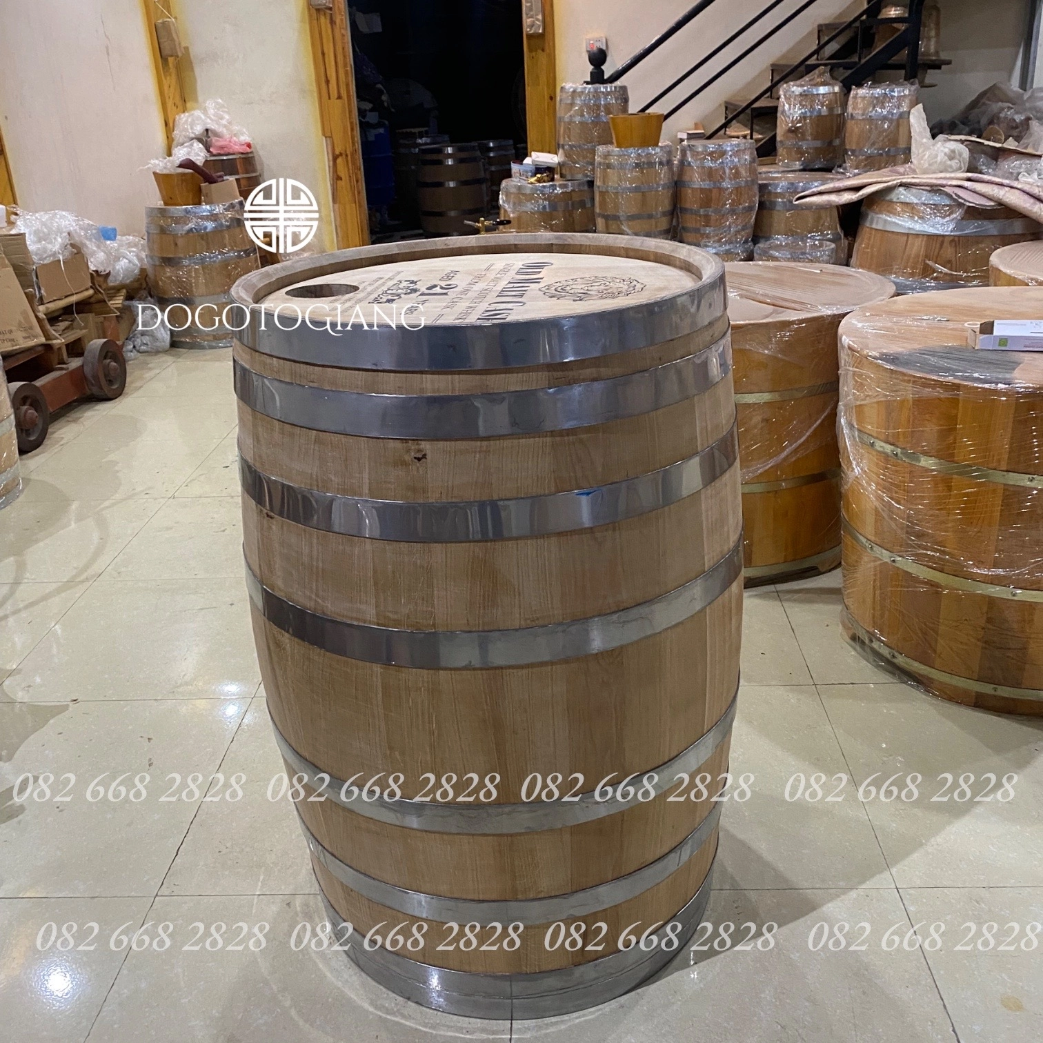 Công đoạn hoàn thiện thùng rượu gỗ sồi 300 lít