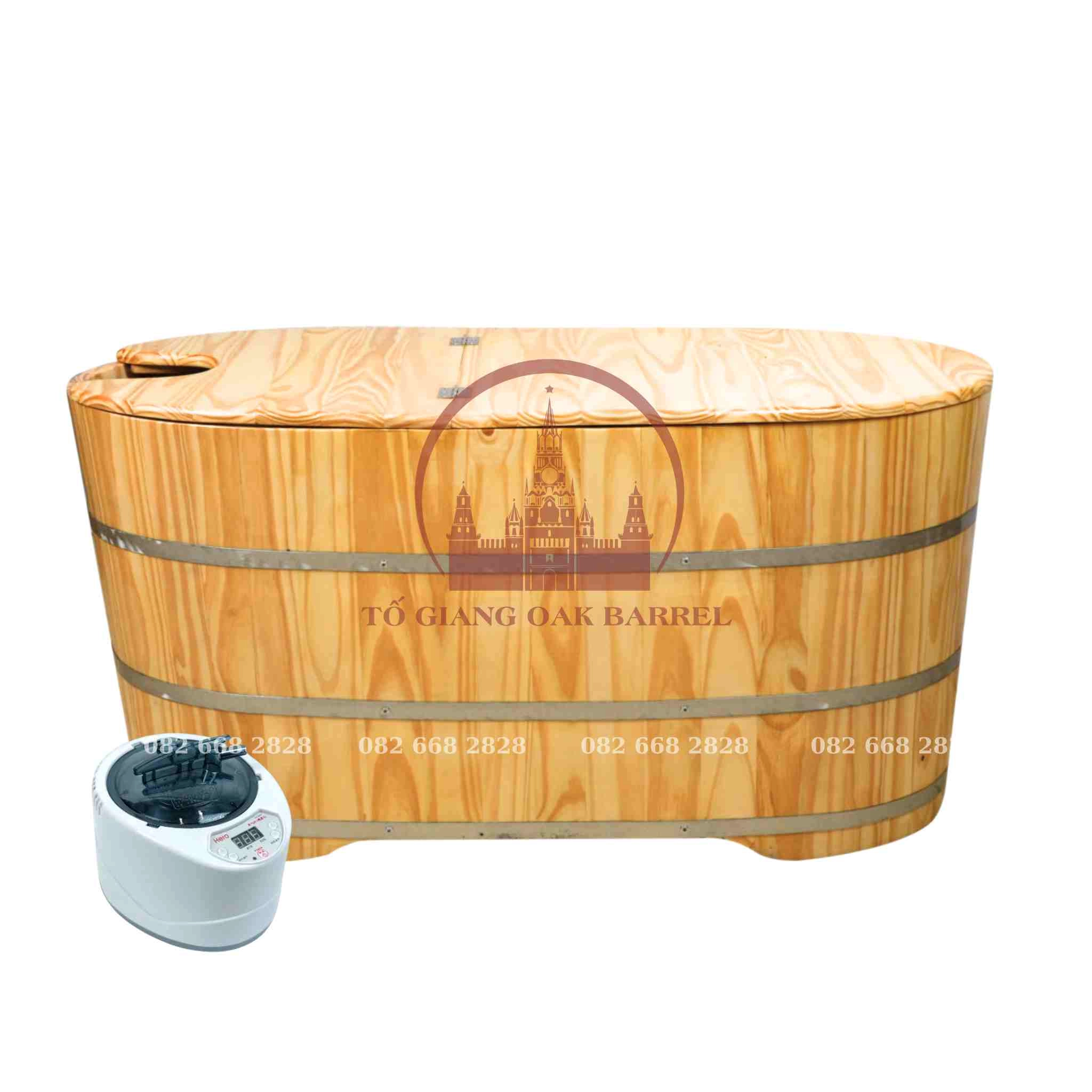 Bồn tắm xông hơi gỗ thông cao cấp