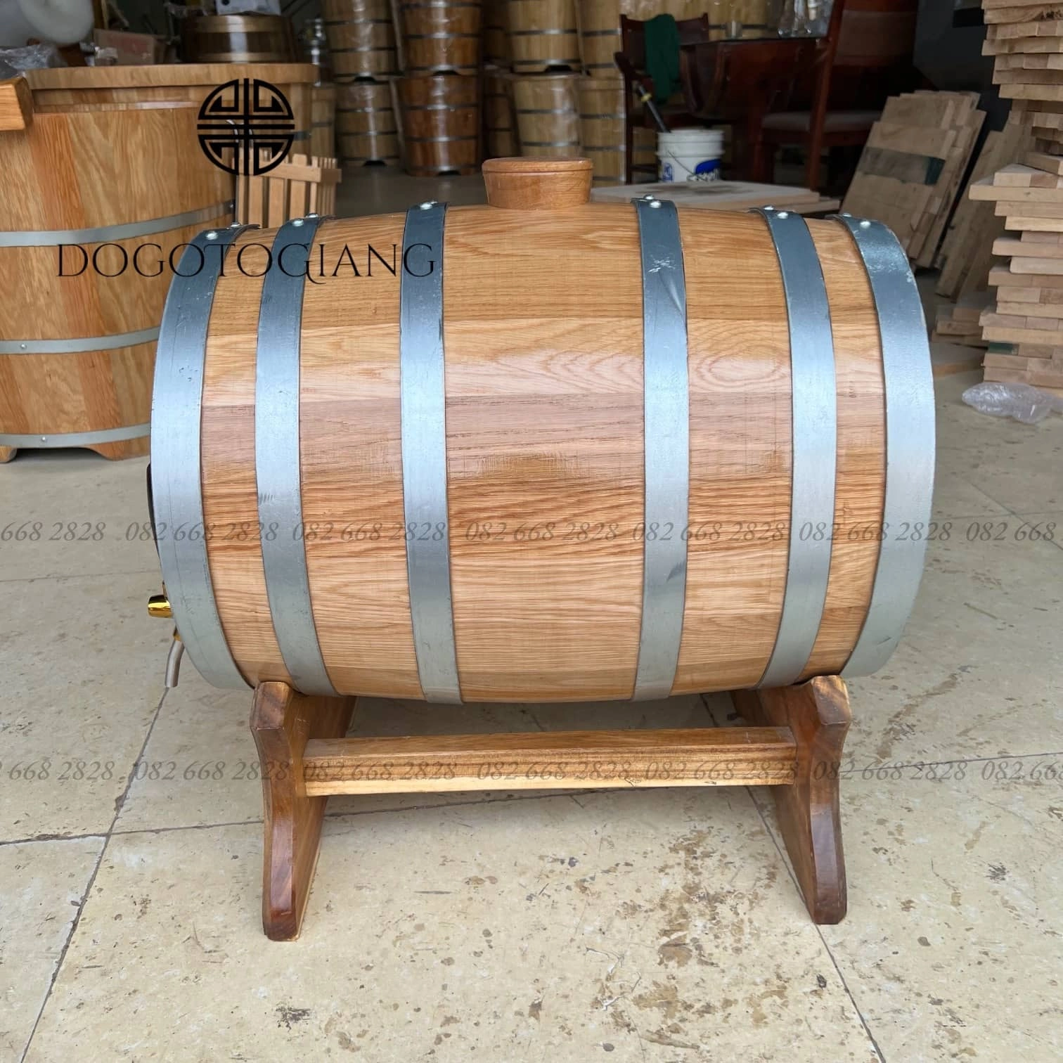 Thùng Rượu Gỗ Sồi 50 lít
