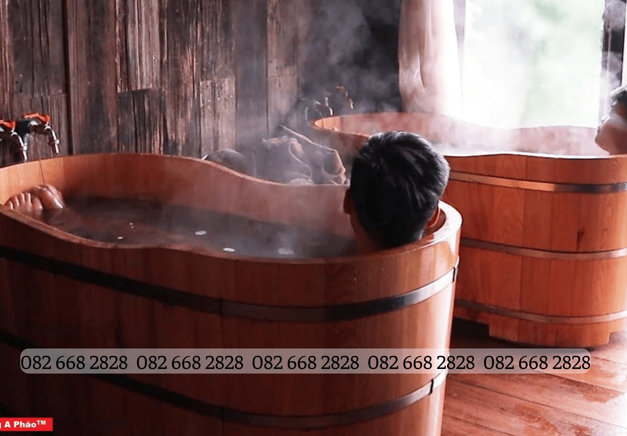 Bồn tắm gỗ giúp thư giãn