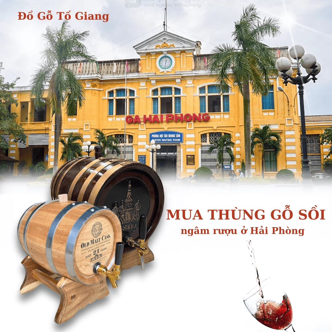 Bán thùng rượu gỗ sồi tại Hải Phòng