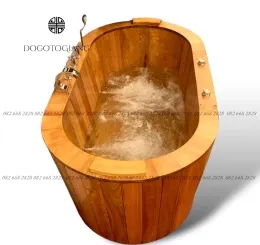 Bồn tắm sục massage gỗ pơ mu