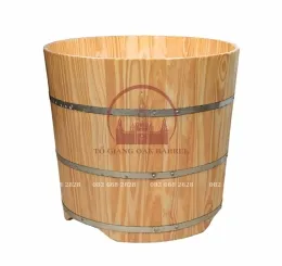 Bồn tắm tròn gỗ thông