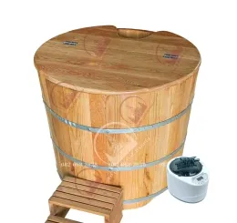 Bồn tắm Gỗ Sồi Kết Hợp Xông Hơi