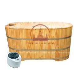 Bồn tắm xông hơi gỗ thông