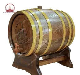 Thùng Gỗ Sồi 30 Lít Cao Cấp Van Gỗ Sồi