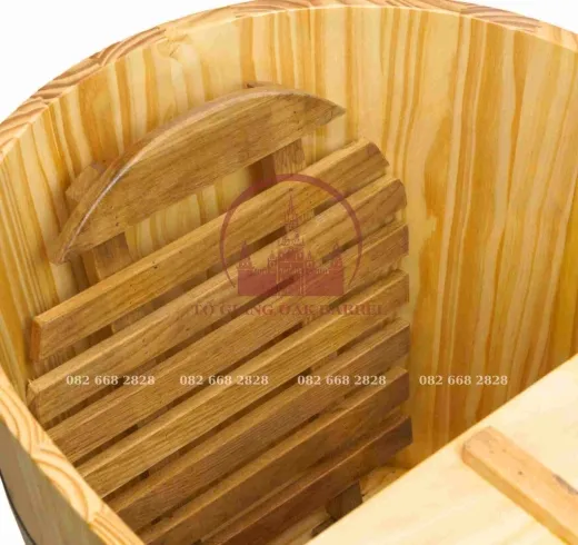 Bồn tắm xông hơi gỗ thông