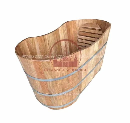 Bồn tắm gỗ sồi