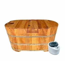 Bồn tắm dài xông hơi gỗ pơ mu