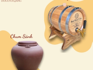 So sánh hai phương pháp ngâm ủ rượu bằng chum sành và thùng gỗ sồi 