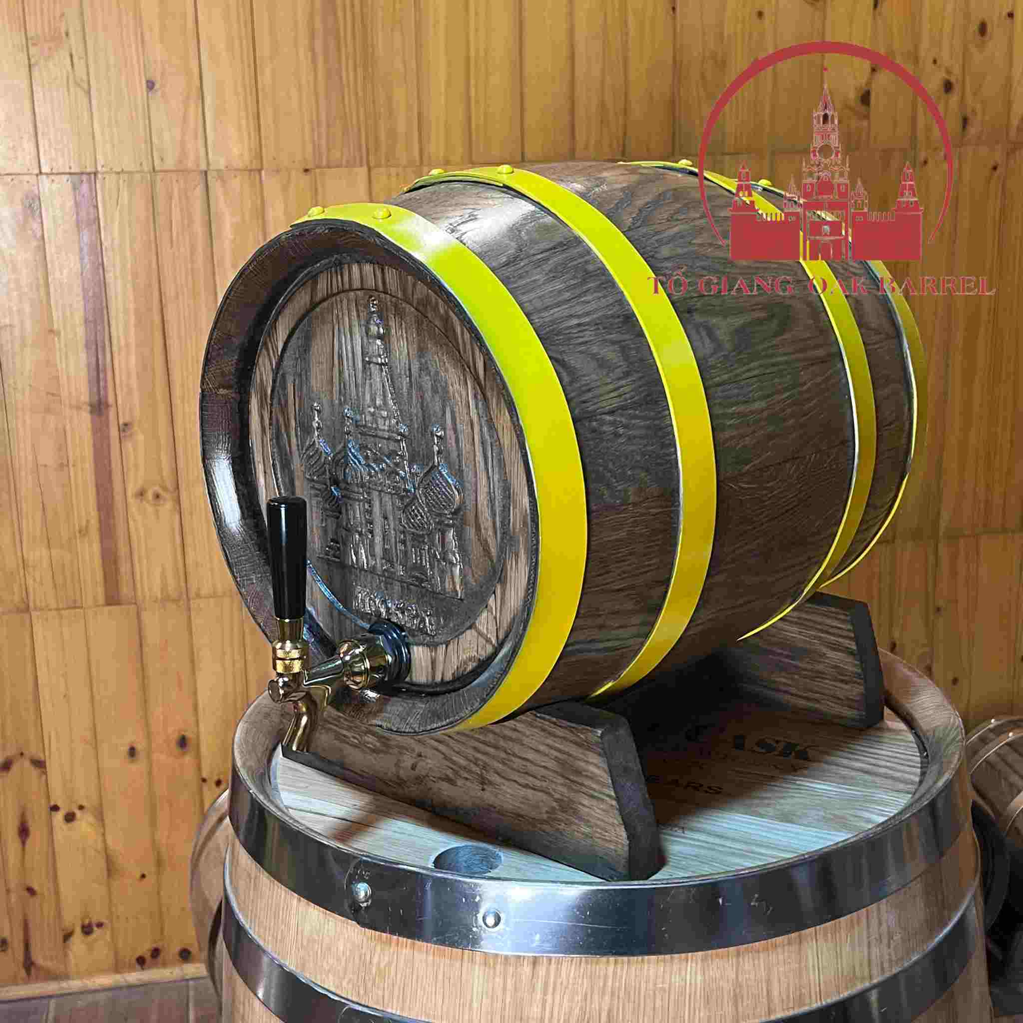 thùng gỗ sồi 20 lít giả cổ