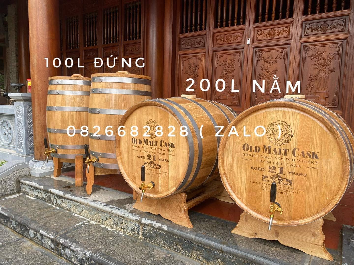Thùng gỗ sồi cao cấp được sản xuất tại xưởng Tố Giang