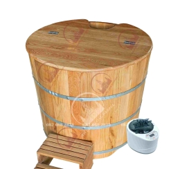 Bồn tắm Gỗ Sồi Kết Hợp Xông Hơi 