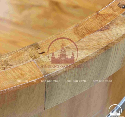 Bồn tắm gỗ pơ mu bo viền cao cấp