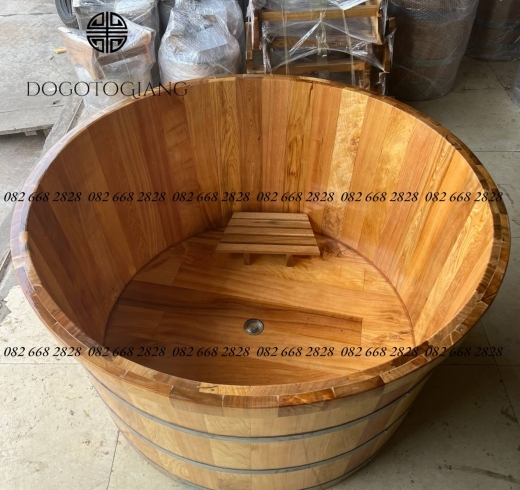 Bồn tắm gỗ pơ mu 2 người